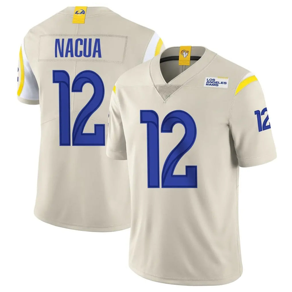Davalo LA.Rams #12 Puka Nacua Player Bone Limited Vapor Home Game Stitched Jerseys