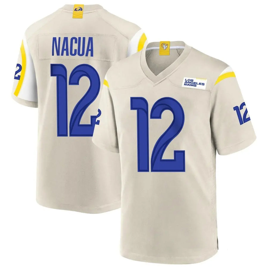 Davalo LA.Rams #12 Puka Nacua Player Bone Replica Game Stitched Jerseys