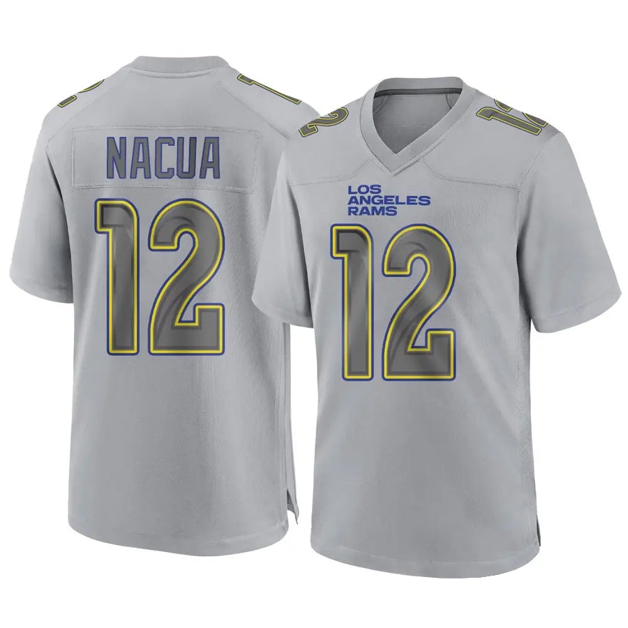 Davalo LA.Rams #12 Puka Nacua Player Gray Atmosphere Fashion Game Stitched Jerseys