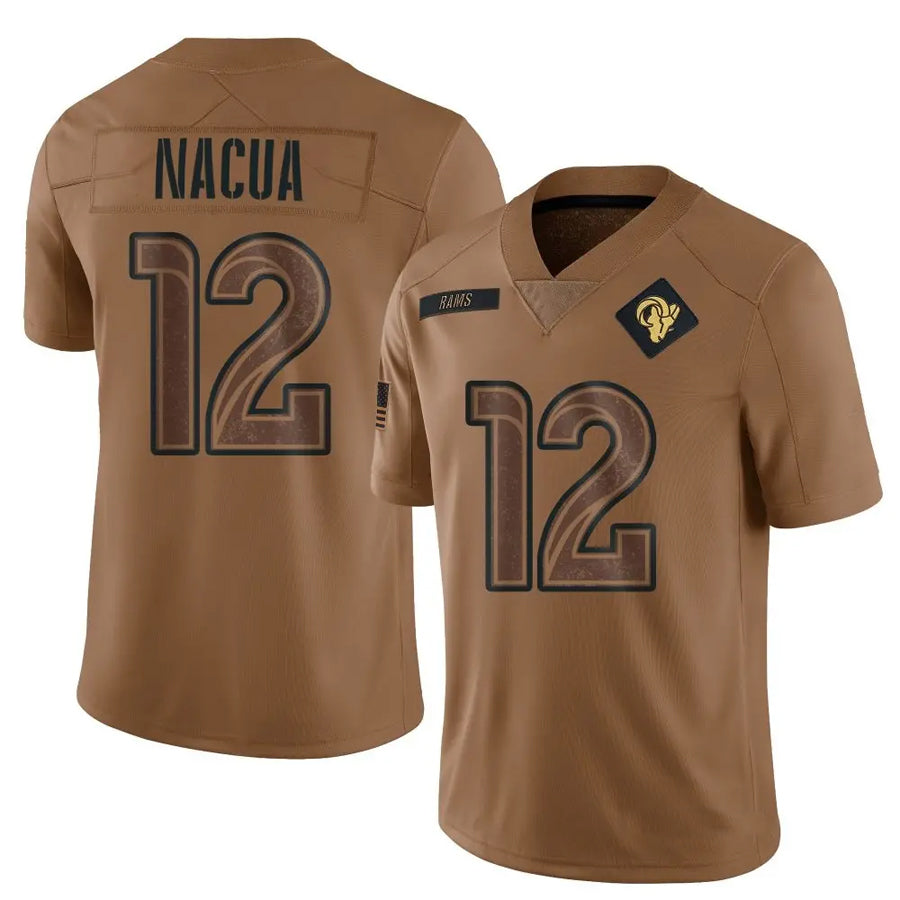 Davalo LA.Rams #12 Puka Nacua Player Limited Brown Salute To Service Stitched Jerseys