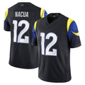 Davalo LA.Rams #12 Puka Nacua Player Midnight Blue Rivalries Collection Vapor Limited Stitched Jerseys