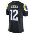 Davalo LA.Rams #12 Puka Nacua Player Midnight Blue Rivalries Collection Limited Stitched Jerseys