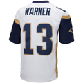 Davalo LA.Rams #13 Kurt Warner Mitchell & Ness White Big & Tall 2001 Retired Player Replica Stitched Puhic Jersey
