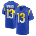 Davalo LA.Rams #13 Kurt Warner Player Royal Retired Limited Stitched Jerseys