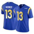 Davalo LA.Rams #13 Kurt Warner Player Royal Vapor F.U.S.E. Limited Retired Stitched Jerseys