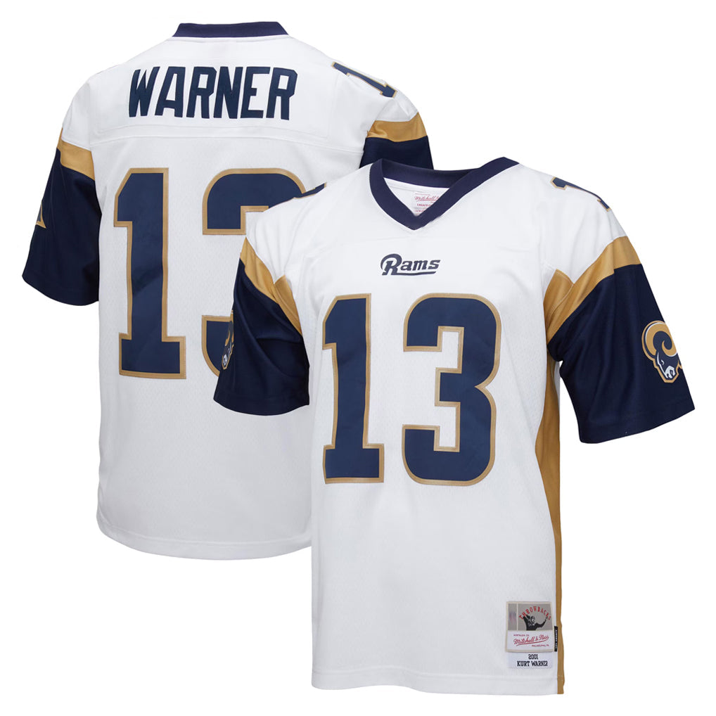 Davalo LA.Rams #13 Kurt Warner Player White Retired Limited Stitched Jerseys