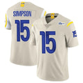 Davalo LA.Rams #15 Ty Simpson Player Bone Limited Vapor Home Game Stitched Jerseys