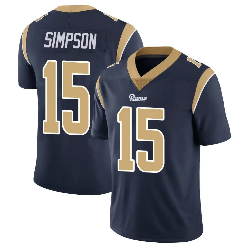 Davalo LA.Rams #15 Ty Simpson Player Navy Limited Vapor Untouchable Home Game Stitched Jerseys