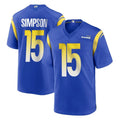 Davalo LA.Rams #15 Ty Simpson Player Royal Home Game Stitched Jerseys