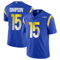 Davalo LA.Rams #15 Ty Simpson Player Royal Limited Vapor Untouchable Home Game Stitched Jerseys