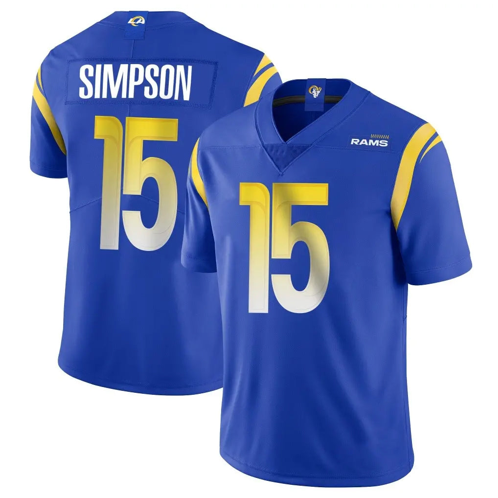 Davalo LA.Rams #15 Ty Simpson Player Royal Limited Vapor Untouchable Home Game Stitched Jerseys