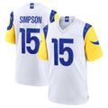Davalo LA.Rams #15 Ty Simpson Player White Limited Home Game Stitched Jerseys