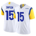 Davalo LA.Rams #15 Ty Simpson Player White Limited Vapor F.U.S.E. Home Game Stitched Jerseys