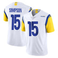 Davalo LA.Rams #15 Ty Simpson Player White Limited Vapor Untouchable Home Game Stitched Jerseys