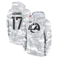 Davalo LA.Rams #17 Davante Adams Player Arctic Camo Salute to Service Hoodies Limited Game Stitched Jerseys