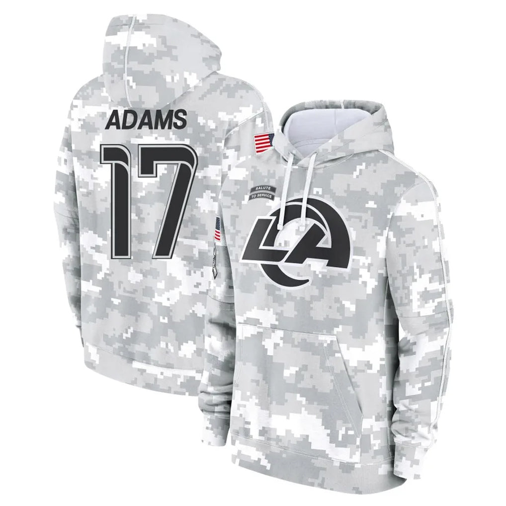 Davalo LA.Rams #17 Davante Adams Player Arctic Camo Salute to Service Hoodies Limited Game Stitched Jerseys
