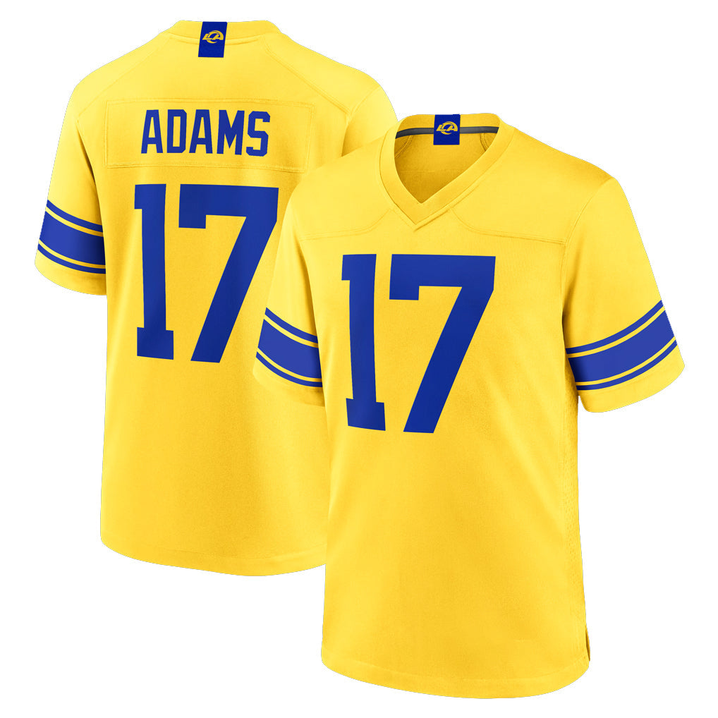 Davalo LA.Rams #17 Davante Adams Player Gold Classic Sol Home Game Stitched Jerseys