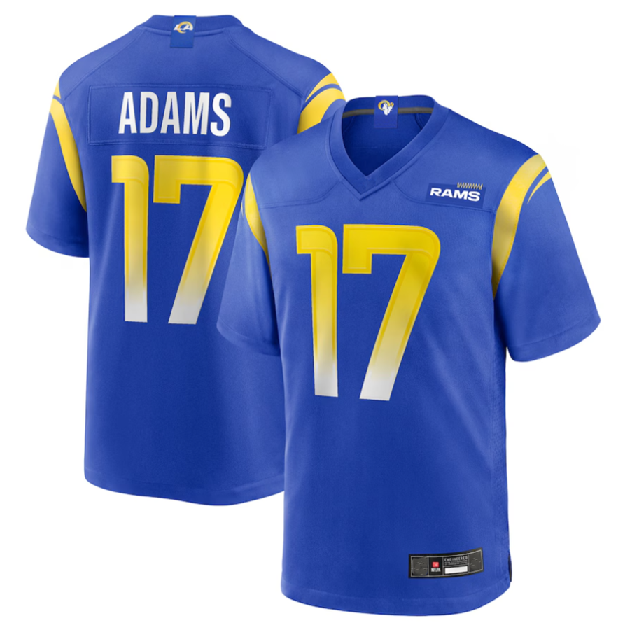 Davalo LA.Rams #17 Davante Adams Royal Game Player Stitched Jerseys