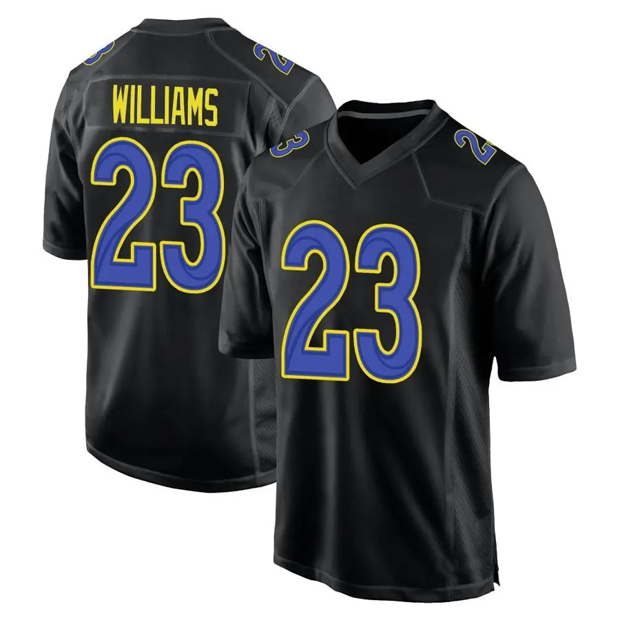 Davalo LA.Rams #23 Kyren Williams Player Black Fashion Game Stitched Jerseys