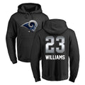 Davalo LA.Rams #23 Kyren Williams Player Black Pullover Hoodie Limited Game Stitched Jerseys