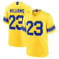 Davalo LA.Rams #23 Kyren Williams Player Gold Classic Sol Home Game Stitched Jerseys