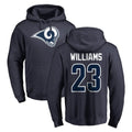 Davalo LA.Rams #23 Kyren Williams Player Navy Pullover Hoodie Limited Game Stitched Jerseys