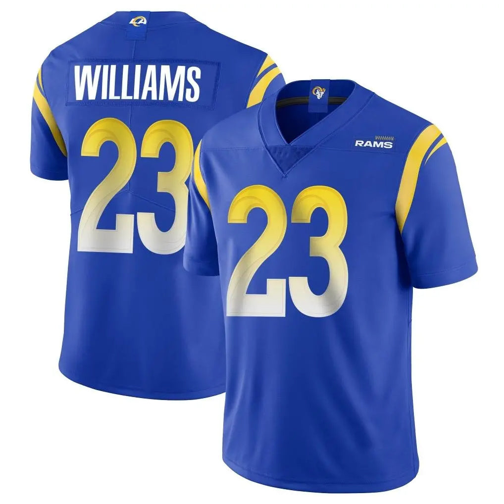 Davalo LA.Rams #23 Kyren Williams Player Royal Limited Vapor Untouchable Home Game Stitched Jerseys