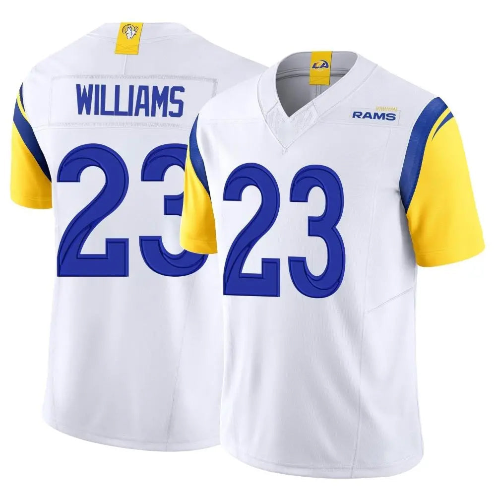 Davalo LA.Rams #23 Kyren Williams Player White Limited Vapor F.U.S.E. Stitched Jerseys