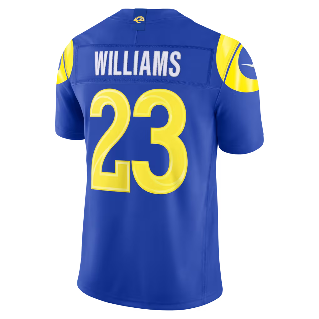 Davalo LA.Rams #23 Kyren Williams Royal Team Vapor F.U.S.E. Stitched Limited Jerseys