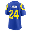 Davalo LA.Rams #24 Blake Corum Royal Game Stitched Jerseys