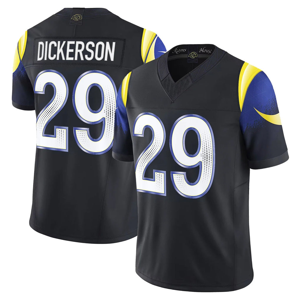 Davalo LA.Rams #29 Eric Dickerson Player Black Rivalries Vapor Limited Stitched Jerseys