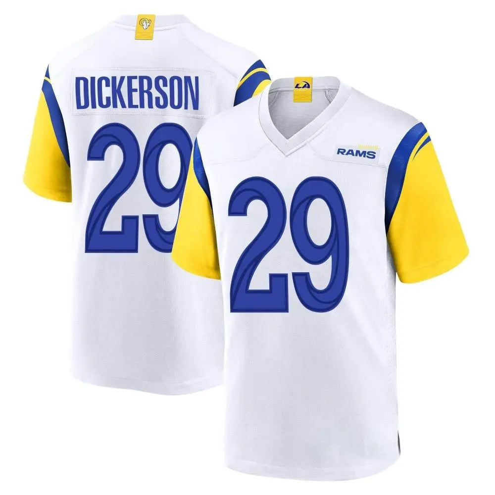 Davalo LA.Rams #29 Eric Dickerson Player White Home Game Stitched Jerseys