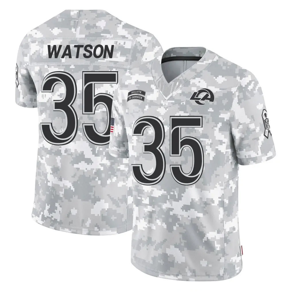 Davalo LA.Rams #35 Jaylen Watson Player Arctic Camo Salute To Service Limited Game Stitched Jerseys