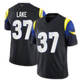 Davalo LA.Rams #37 Quentin Lake Player Black Midnight Rivalries Collection Limited Home Game Stitched Jerseys
