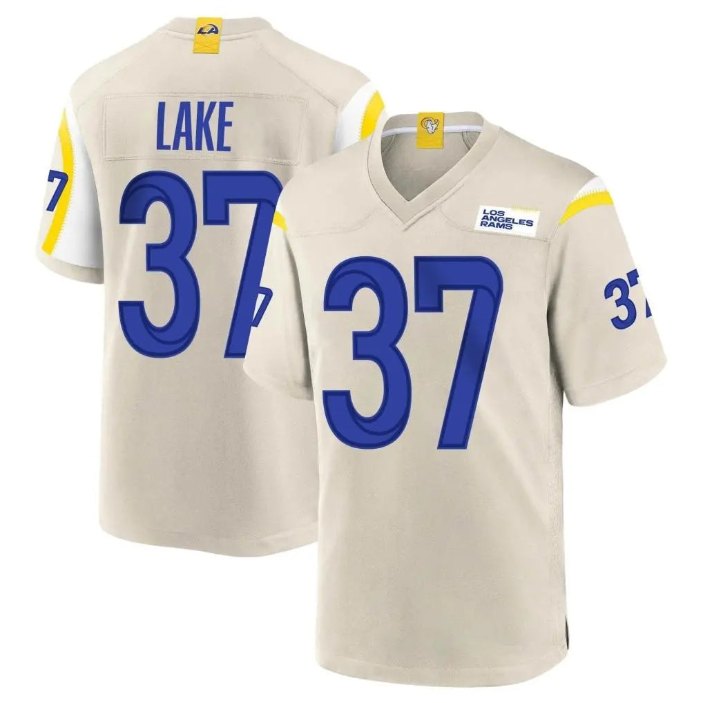 Davalo LA.Rams #37 Quentin Lake Player Bone Home Game Stitched Jerseys