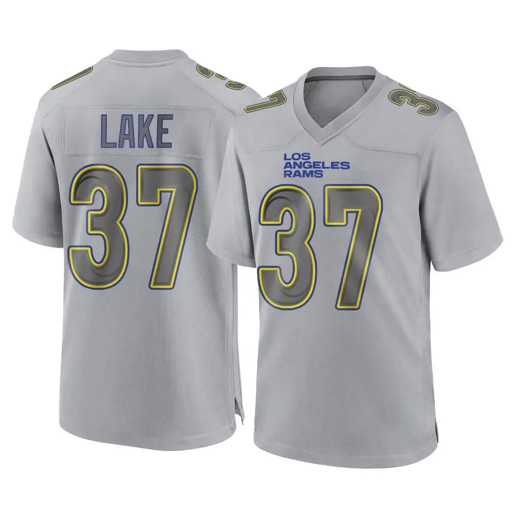 Davalo LA.Rams #37 Quentin Lake Player Gray Atmosphere Fashion Home Game Stitched Jerseys