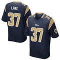 Davalo LA.Rams #37 Quentin Lake Player Navy Home Game Stitched Jerseys