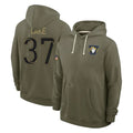Davalo LA.Rams #37 Quentin Lake Player Olive Salute to Service Pullover Hoodies Limited Stitched Jerseys
