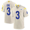Davalo LA.Rams #3 Kam Curl Player Bone Home Game Stitched Jerseys