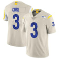 Davalo LA.Rams #3 Kam Curl Player Bone Limited Vapor Home Game Stitched Jerseys