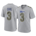Davalo LA.Rams #3 Kam Curl Player Gray Atmosphere Fashion Home Game Stitched Jerseys