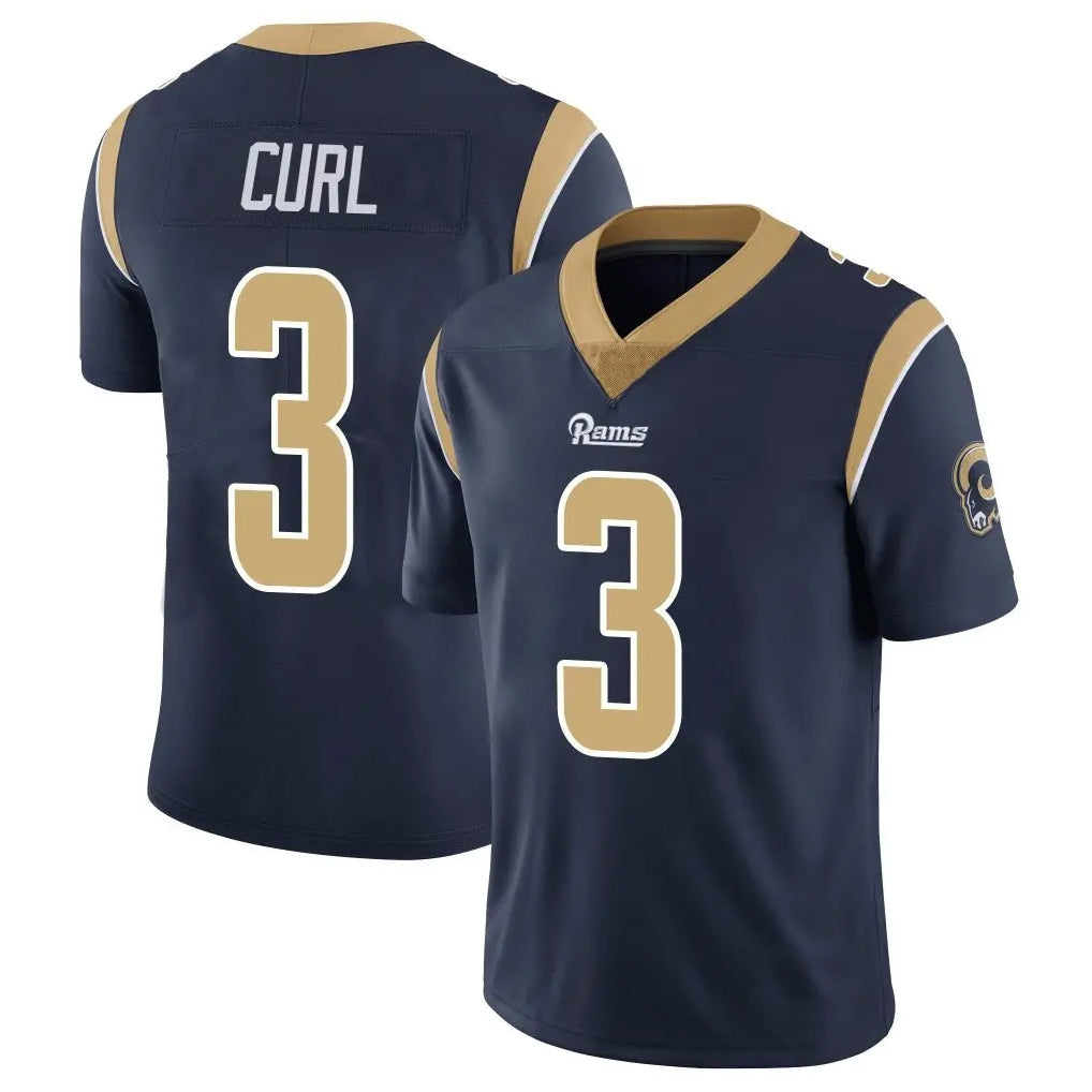 Davalo LA.Rams #3 Kam Curl Player Navy Limited Vapor Untouchable Home Game Stitched Jerseys