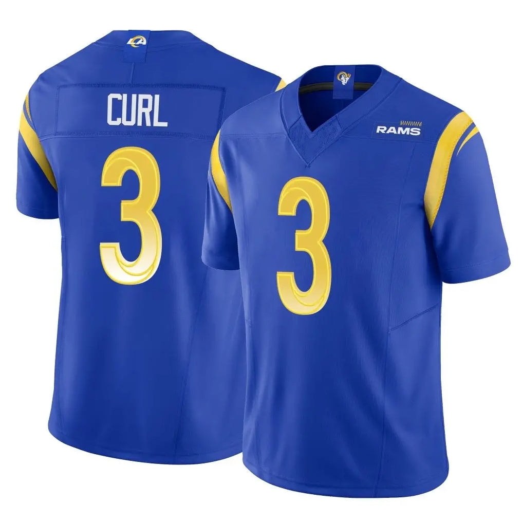 Davalo LA.Rams #3 Kam Curl Player Royal Limited Vapor F.U.S.E. Home Game Stitched Jerseys