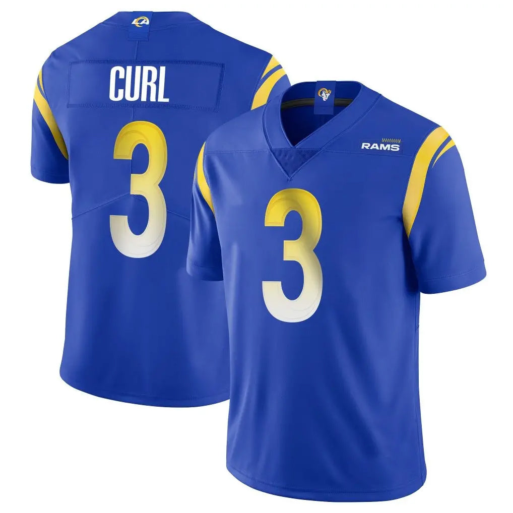 Davalo LA.Rams #3 Kam Curl Player Royal Limited Vapor Untouchable Home Game Stitched Jerseys