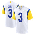 Davalo LA.Rams #3 Kam Curl Player White Home Game Stitched Jerseys