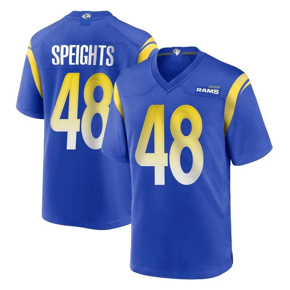 Davalo LA.Rams #48 Omar Speights Player Royal Home Game Stitched Jerseys