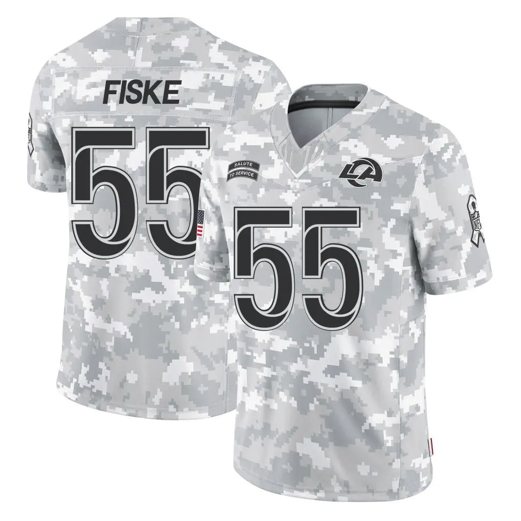 Davalo LA.Rams #55 Braden Fiske Player Arctic Camo Salute To Service Limited Game Stitched Jerseys