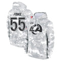Davalo LA.Rams #55 Braden Fiske Player Arctic Camo Salute to Service Hoodies Limited Game Stitched Jerseys