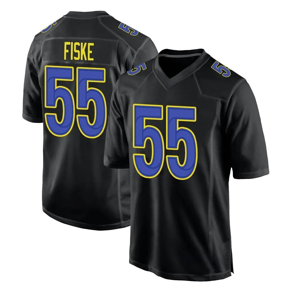Davalo LA.Rams #55 Braden Fiske Player Black Fashion Limited Home Game Stitched Jerseys