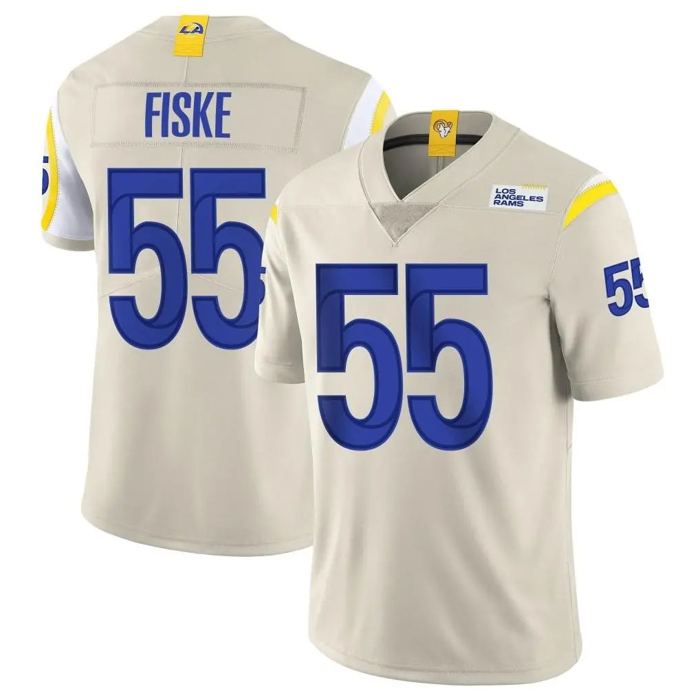 Davalo LA.Rams #55 Braden Fiske Player Bone Limited Vapor Home Game Stitched Jerseys